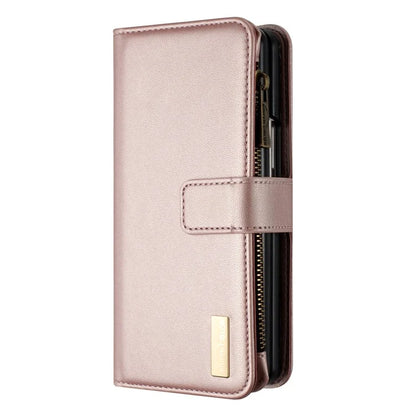 BINFEN COLOR For Samsung Galaxy Z Fold6 5G Case Zipper PU Leather Wallet Phone Cover