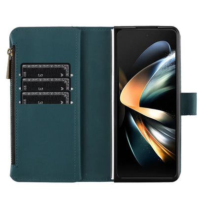 BINFEN COLOR For Samsung Galaxy Z Fold6 5G Case Zipper PU Leather Wallet Phone Cover