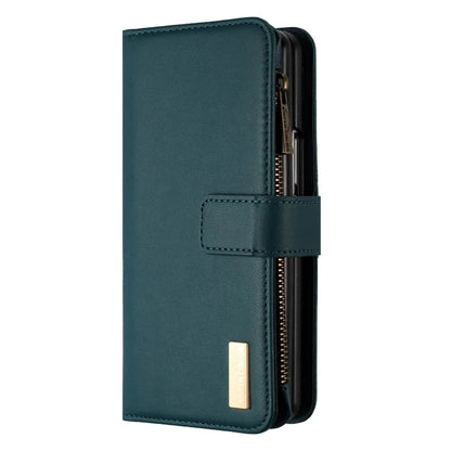 BINFEN COLOR For Samsung Galaxy Z Fold6 5G Case Zipper PU Leather Wallet Phone Cover