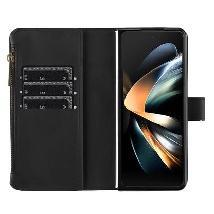 BINFEN COLOR For Samsung Galaxy Z Fold6 5G Case Zipper PU Leather Wallet Phone Cover