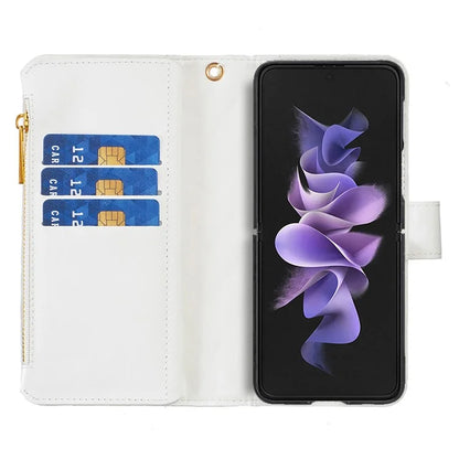 BINFEN COLOR For Samsung Galaxy Z Fold6 5G Case PU Leather Zipper Pocket Phone Cover