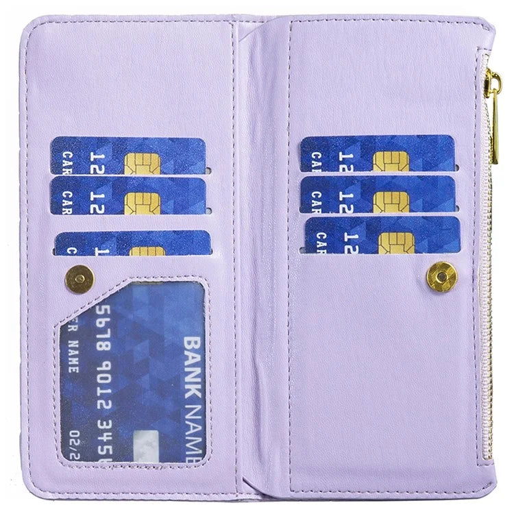 BINFEN COLOR For Samsung Galaxy Z Fold6 5G Case PU Leather Zipper Pocket Phone Cover
