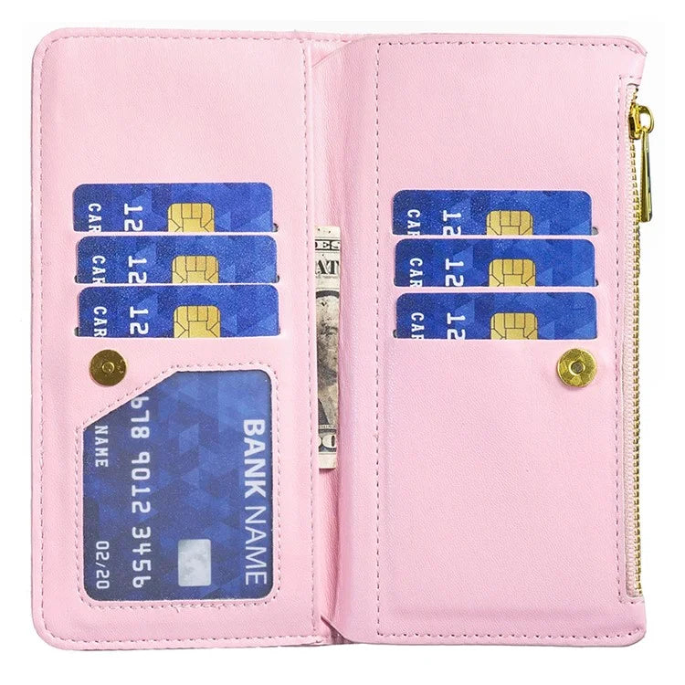 BINFEN COLOR For Samsung Galaxy Z Fold6 5G Case PU Leather Zipper Pocket Phone Cover