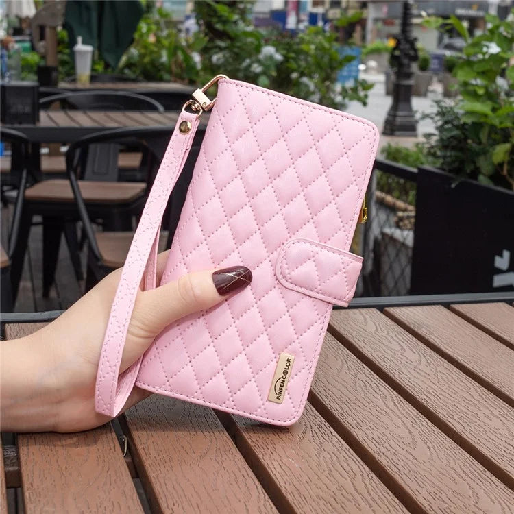 BINFEN COLOR For Samsung Galaxy Z Fold6 5G Case PU Leather Zipper Pocket Phone Cover