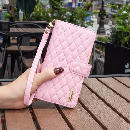 BINFEN COLOR For Samsung Galaxy Z Fold6 5G Case PU Leather Zipper Pocket Phone Cover