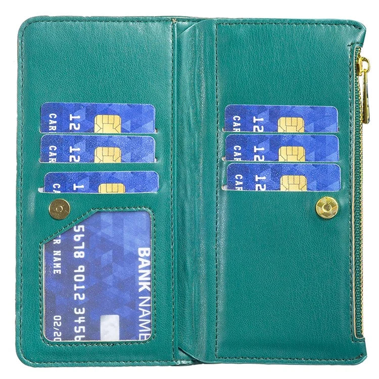 BINFEN COLOR For Samsung Galaxy Z Fold6 5G Case PU Leather Zipper Pocket Phone Cover