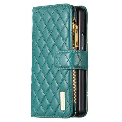 BINFEN COLOR For Samsung Galaxy Z Fold6 5G Case PU Leather Zipper Pocket Phone Cover