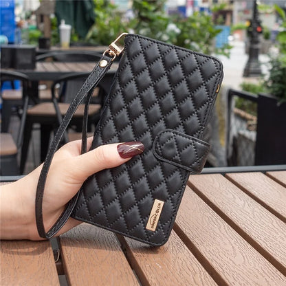 BINFEN COLOR For Samsung Galaxy Z Fold6 5G Case PU Leather Zipper Pocket Phone Cover