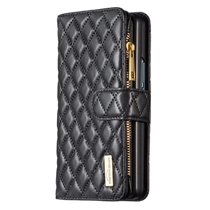 BINFEN COLOR For Samsung Galaxy Z Fold6 5G Case PU Leather Zipper Pocket Phone Cover