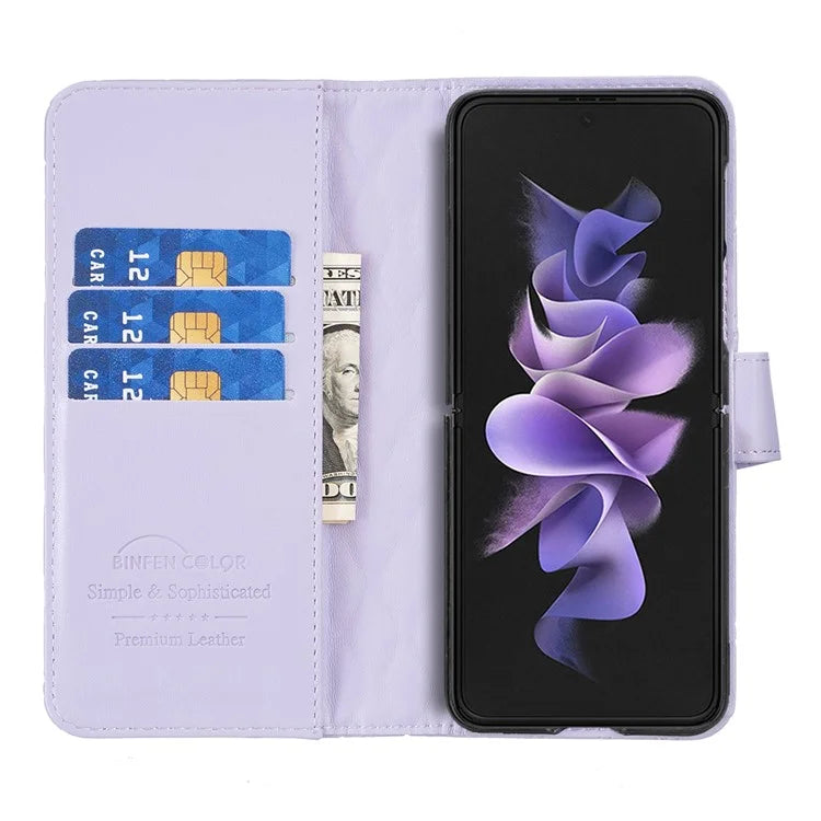BINFEN COLOR For Samsung Galaxy Z Fold6 5G Case Rhombus Wallet PU Leather Phone Cover