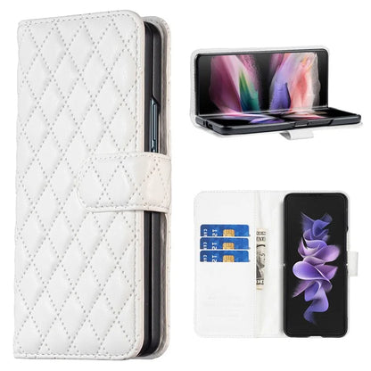 BINFEN COLOR For Samsung Galaxy Z Fold6 5G Case Rhombus Wallet PU Leather Phone Cover