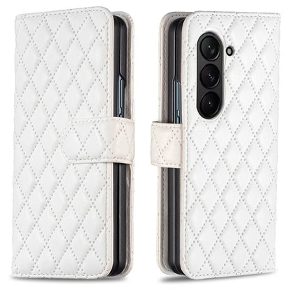 BINFEN COLOR For Samsung Galaxy Z Fold6 5G Case Rhombus Wallet PU Leather Phone Cover