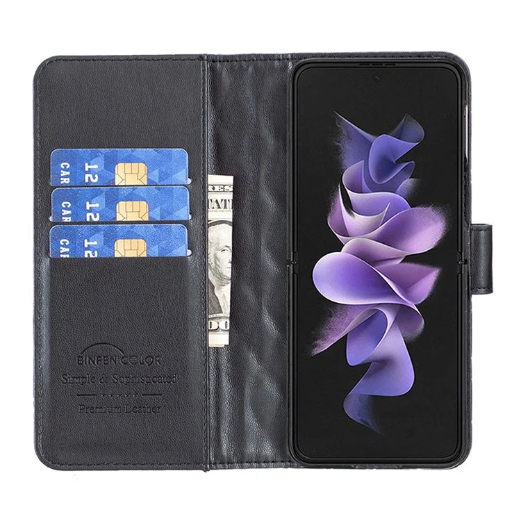 BINFEN COLOR For Samsung Galaxy Z Fold6 5G Case Rhombus Wallet PU Leather Phone Cover