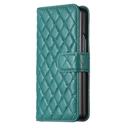 BINFEN COLOR For Samsung Galaxy Z Fold6 5G Case Rhombus Wallet PU Leather Phone Cover