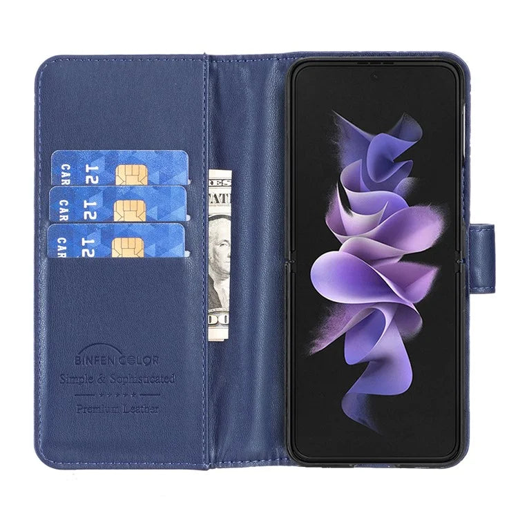 BINFEN COLOR For Samsung Galaxy Z Fold6 5G Case Rhombus Wallet PU Leather Phone Cover