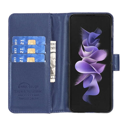 BINFEN COLOR For Samsung Galaxy Z Fold6 5G Case Rhombus Wallet PU Leather Phone Cover