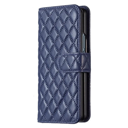 BINFEN COLOR For Samsung Galaxy Z Fold6 5G Case Rhombus Wallet PU Leather Phone Cover