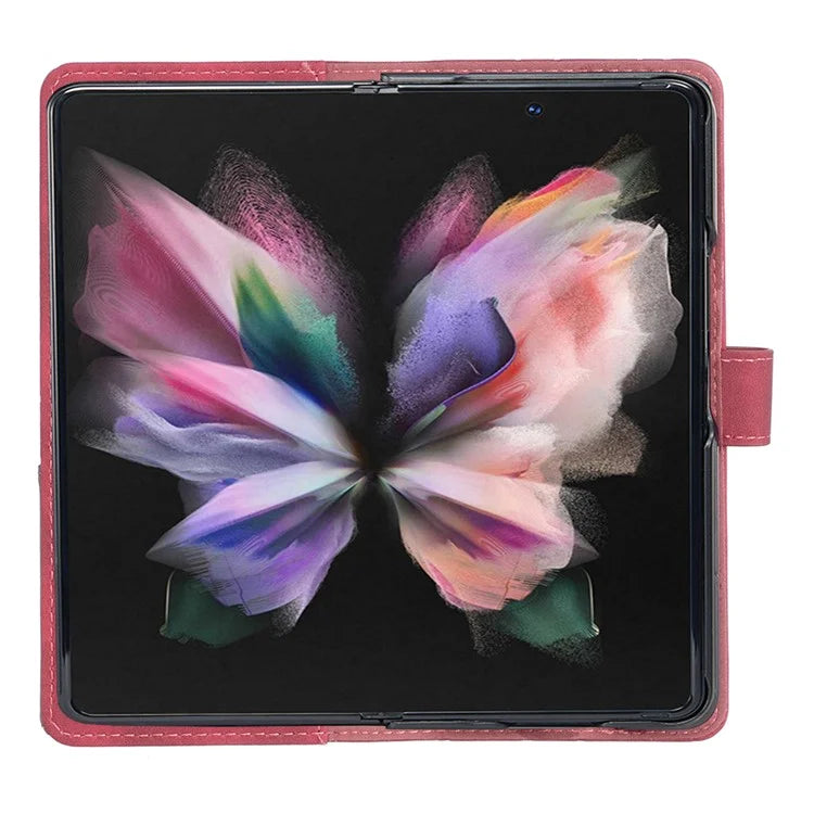 BINFEN COLOR BF05 For Samsung Galaxy Z Fold6 5G Case PU Leather Geometric Phone Cover