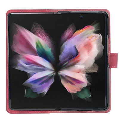 BINFEN COLOR BF05 For Samsung Galaxy Z Fold6 5G Case PU Leather Geometric Phone Cover