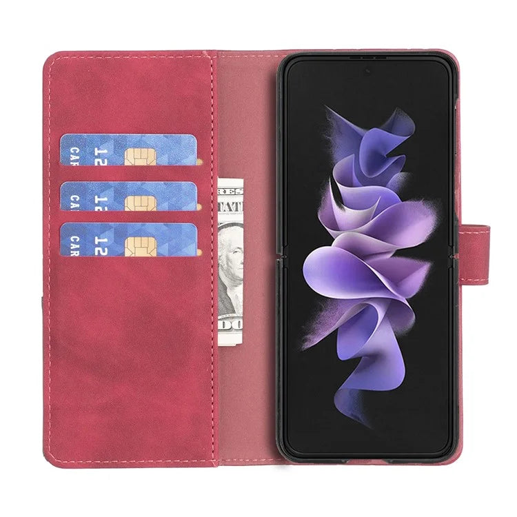 BINFEN COLOR BF05 For Samsung Galaxy Z Fold6 5G Case PU Leather Geometric Phone Cover