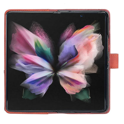 BINFEN COLOR BF05 For Samsung Galaxy Z Fold6 5G Case PU Leather Geometric Phone Cover