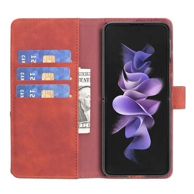 BINFEN COLOR BF05 For Samsung Galaxy Z Fold6 5G Case PU Leather Geometric Phone Cover