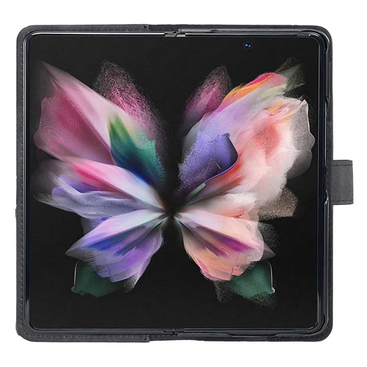 BINFEN COLOR BF05 For Samsung Galaxy Z Fold6 5G Case PU Leather Geometric Phone Cover