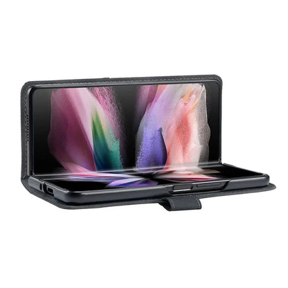 BINFEN COLOR BF05 For Samsung Galaxy Z Fold6 5G Case PU Leather Geometric Phone Cover