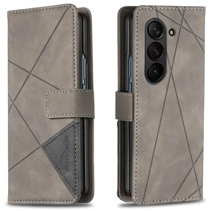 BINFEN COLOR BF05 For Samsung Galaxy Z Fold6 5G Case PU Leather Geometric Phone Cover