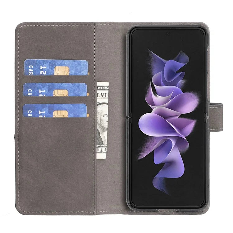 BINFEN COLOR BF05 For Samsung Galaxy Z Fold6 5G Case PU Leather Geometric Phone Cover