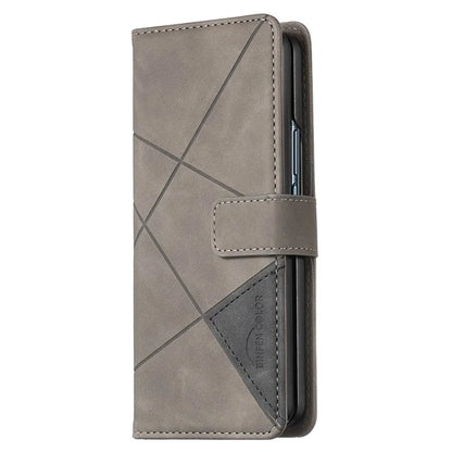 BINFEN COLOR BF05 For Samsung Galaxy Z Fold6 5G Case PU Leather Geometric Phone Cover
