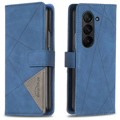 BINFEN COLOR BF05 For Samsung Galaxy Z Fold6 5G Case PU Leather Geometric Phone Cover