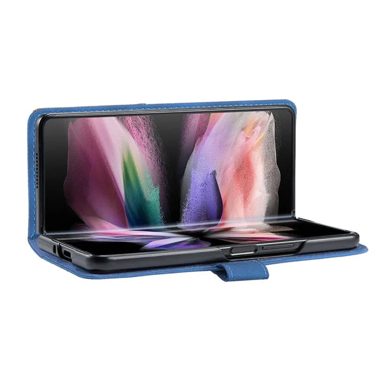 BINFEN COLOR BF05 For Samsung Galaxy Z Fold6 5G Case PU Leather Geometric Phone Cover
