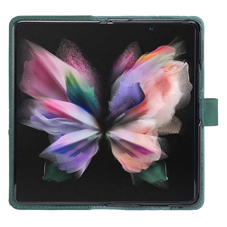 BINFEN COLOR BF05 For Samsung Galaxy Z Fold6 5G Case PU Leather Geometric Phone Cover