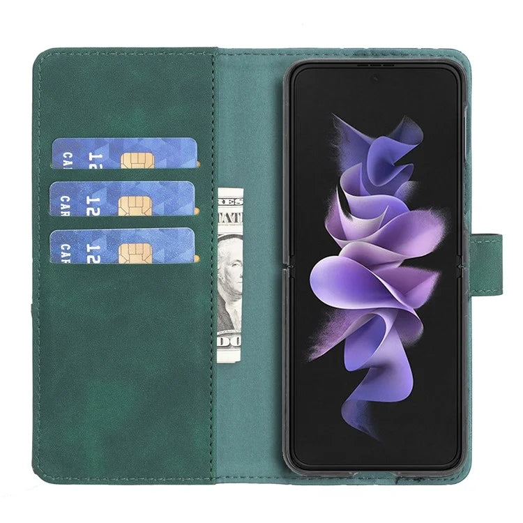 BINFEN COLOR BF05 For Samsung Galaxy Z Fold6 5G Case PU Leather Geometric Phone Cover