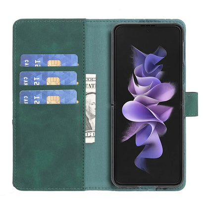 BINFEN COLOR BF05 For Samsung Galaxy Z Fold6 5G Case PU Leather Geometric Phone Cover