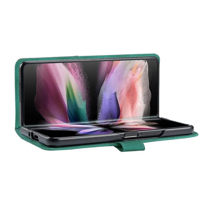 BINFEN COLOR BF05 For Samsung Galaxy Z Fold6 5G Case PU Leather Geometric Phone Cover