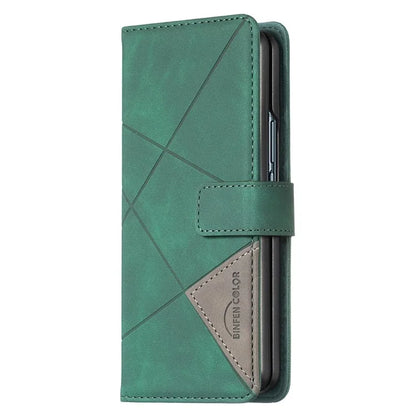 BINFEN COLOR BF05 For Samsung Galaxy Z Fold6 5G Case PU Leather Geometric Phone Cover