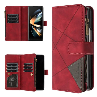 BINFEN COLOR For Samsung Galaxy Z Fold6 5G Case Zipper Pocket Wallet Leather Phone Cover