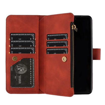 BINFEN COLOR For Samsung Galaxy Z Fold6 5G Case Zipper Pocket Wallet Leather Phone Cover