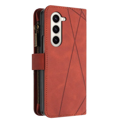 BINFEN COLOR For Samsung Galaxy Z Fold6 5G Case Zipper Pocket Wallet Leather Phone Cover