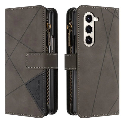 BINFEN COLOR For Samsung Galaxy Z Fold6 5G Case Zipper Pocket Wallet Leather Phone Cover