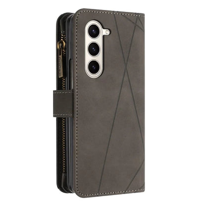 BINFEN COLOR For Samsung Galaxy Z Fold6 5G Case Zipper Pocket Wallet Leather Phone Cover