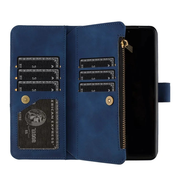 BINFEN COLOR For Samsung Galaxy Z Fold6 5G Case Zipper Pocket Wallet Leather Phone Cover