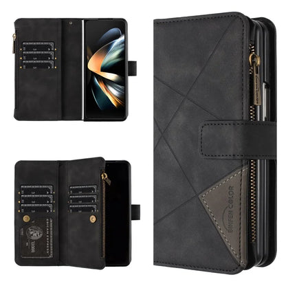 BINFEN COLOR For Samsung Galaxy Z Fold6 5G Case Zipper Pocket Wallet Leather Phone Cover