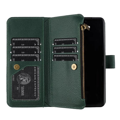 BINFEN COLOR For Samsung Galaxy Z Fold6 5G Case PU Leather Litchi Texture Zipper Phone Cover