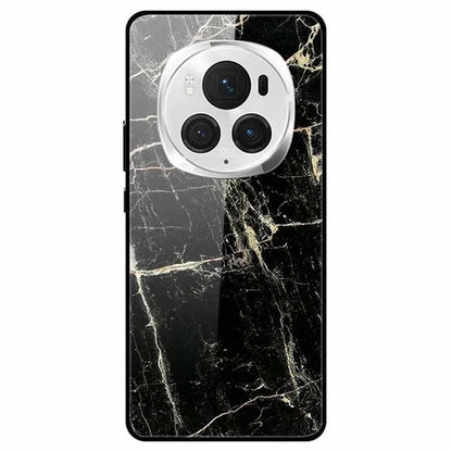 For Honor Magic6 Pro 5G Slim Case Pattern Printing PC+Tempered Glass+TPU Phone Shell