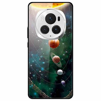 For Honor Magic6 Pro 5G Case Pattern Print PC+Tempered Glass+TPU Slim Phone Cover
