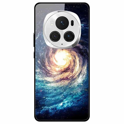 For Honor Magic6 Pro 5G Case Pattern Print PC+Tempered Glass+TPU Slim Phone Cover