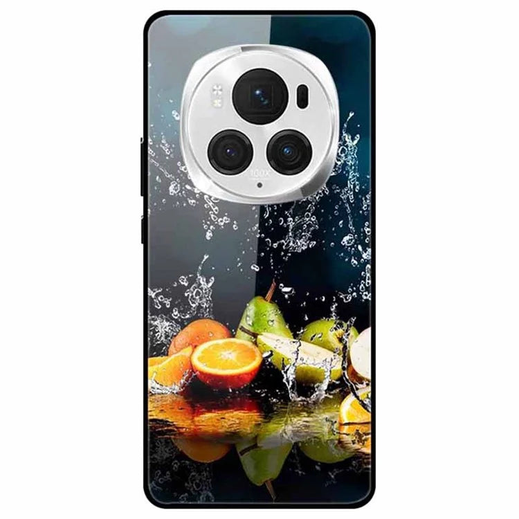 For Honor Magic6 Pro 5G Case Pattern Print PC+Tempered Glass+TPU Slim Phone Cover